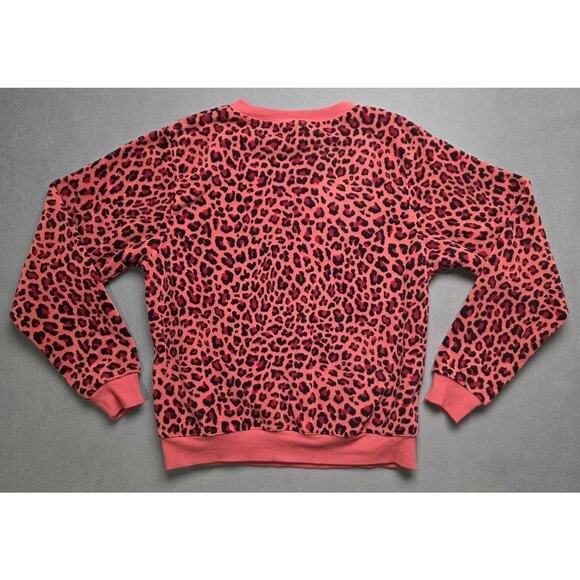 Nike Sportswear Women Small Oversized Crewneck Fleece Sweatshirt Leopard Animal - Picture 6 of 6